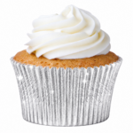 Forminha Metalizado Cupcake Prata N.0 Lisa 24un