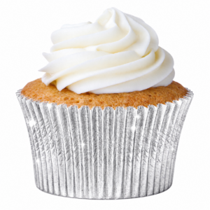 Forminha Metalizado Cupcake Prata N.0 Lisa 24un