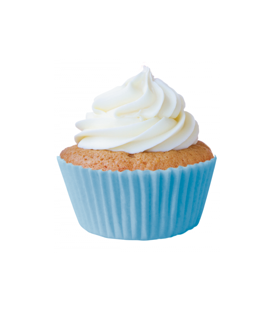 Forminha Greasepel Mini Cupcake Azul Bebe N.02 Lisa 45un