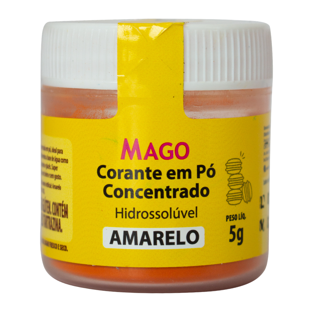 Corante Alimentício em pó Hidrossolúvel Amarelo 5g