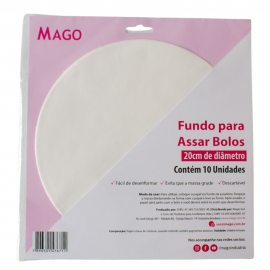 Fundo para assar bolos 20cm 10un