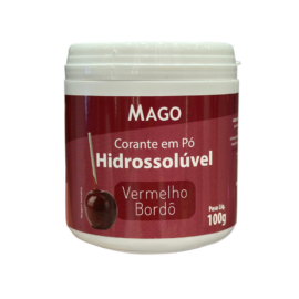 Corante Alimentício em pó Hidrossolúvel Vermelho Bordô 100g