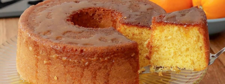 Bolo de Laranja Simples e Fofinho